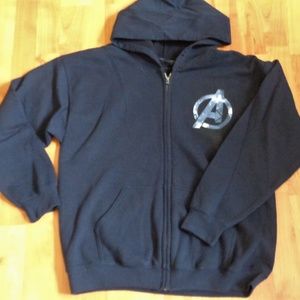 Marvel Avengers Large hoodie dark blue full zip